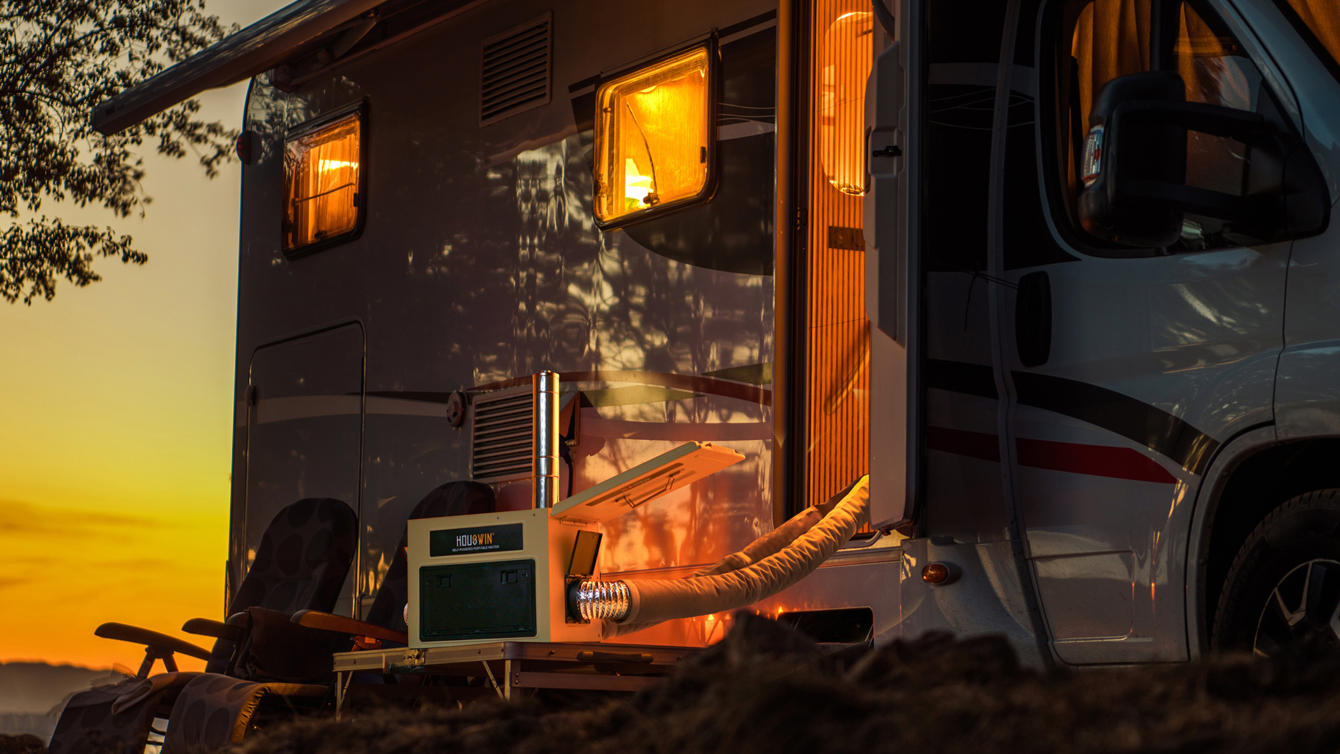 houswin self powered portable diesel heater